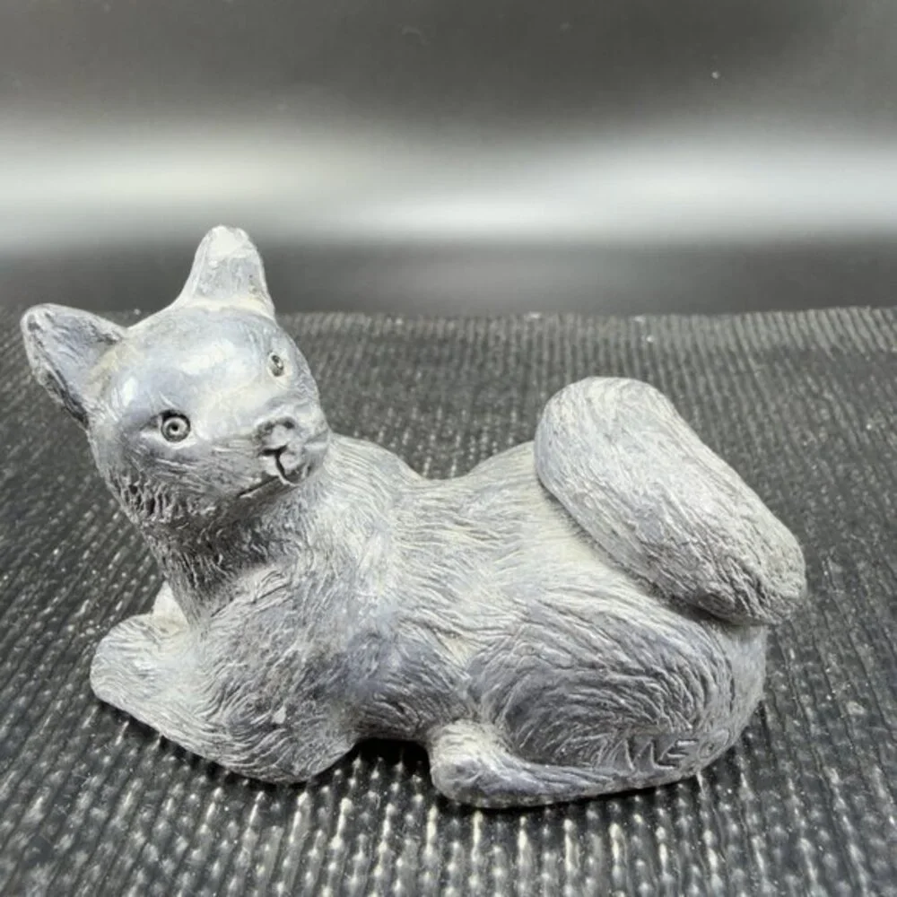 The‎ Wolf Original Soap Stone Sculpture Hand Carved Canada Husky Akita Dog VTG
